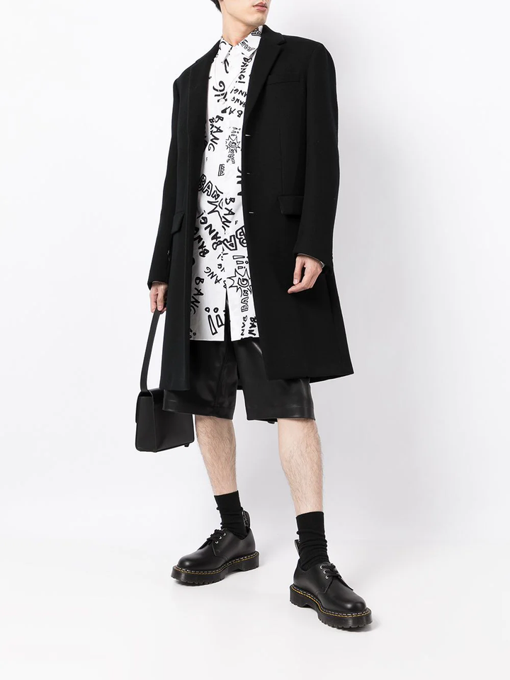 BLACK Comme Des Garcons Filip Pagowski Long Shirt White 2