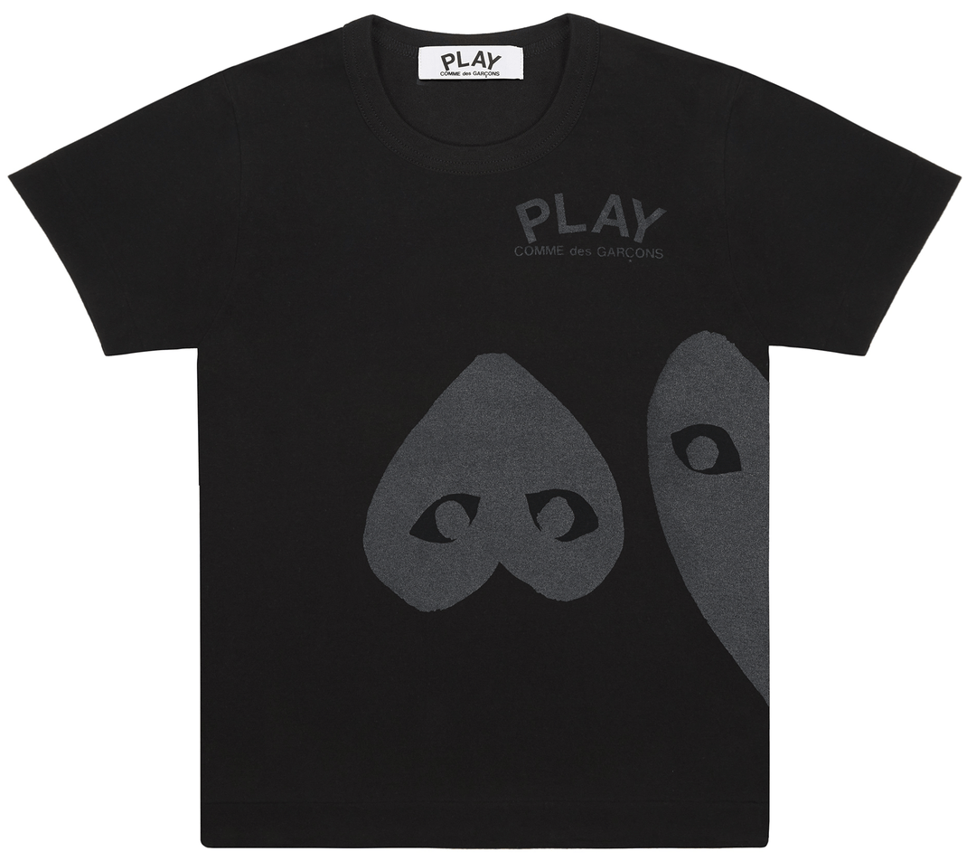 COMME des GARCONS PLAY 3 Hearts At The Side Tee Men Black 1