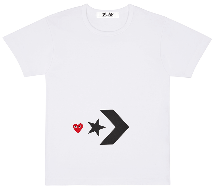 COMME des GARCONS PLAY Converse Play Tee Men White 1