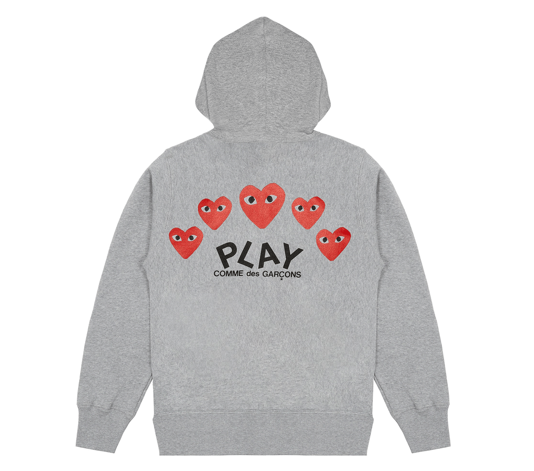 COMME-des-GARCONS-PLAY-Five-Heart-Hoodie-Women-Grey-2