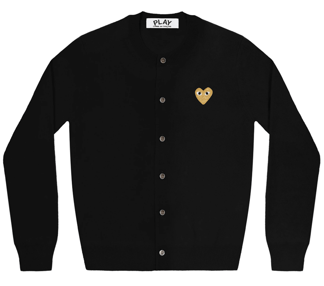 COMME-des-GARCONS-PLAY-Gold-Heart-Cardigan-Women-Black-1