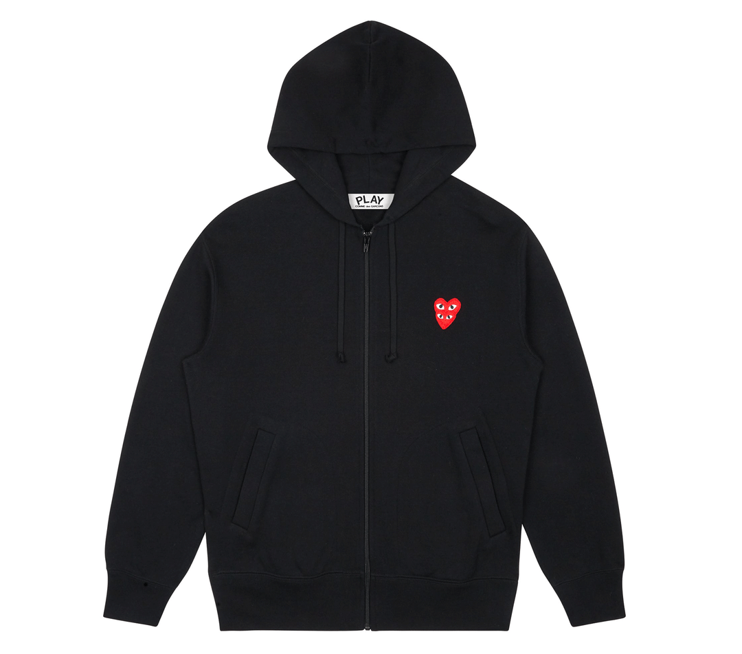 COMME-des-GARCONS-PLAY-Heart-On-Heart-Cotton-Zip-Up-Hoodie-Men-Black-1