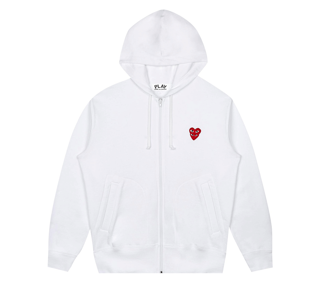 COMME-des-GARCONS-PLAY-Heart-On-Heart-Cotton-Zip-Up-Hoodie-Women-White-1