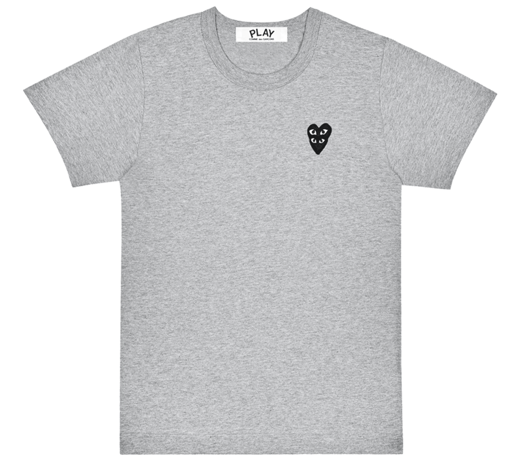 COMME-des-GARCONS-PLAY-Heart-On-Heart-Emblem-Tee-Women-Grey-1