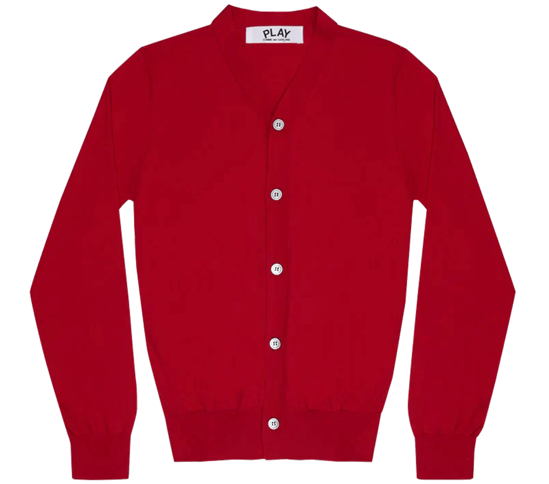 COMME des GARCONS PLAY Cotton Cardigan Men Red 1