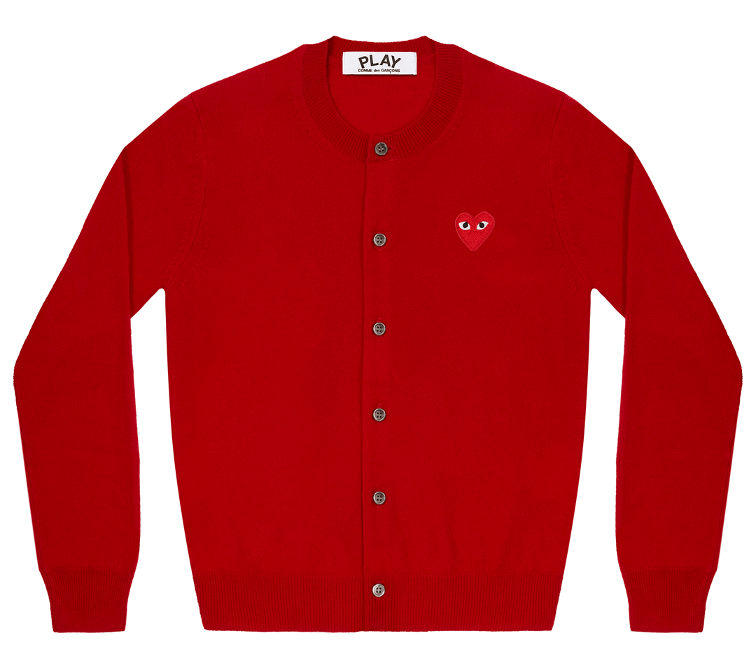 COMME-des-GARCONS-PLAY-Red-Emblem-Cardigan-Women-Red-1