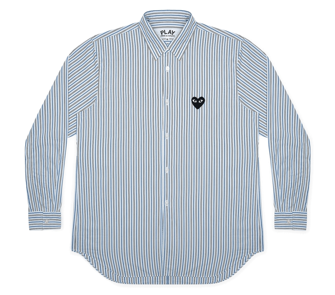 COMME-des-GARCONS-PLAY-Washed-Cotton-C-Rank-Shirt-Women-Blue-1