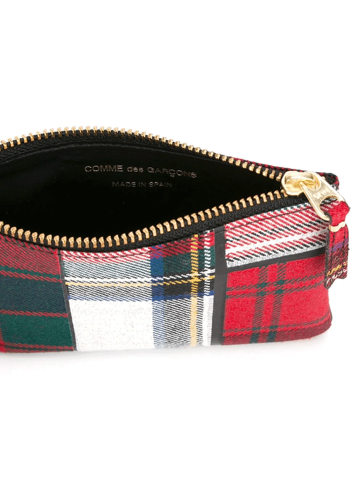 COMME-des-GARCONS-WALLET-Tartan-Patchwork-Small-Pouch-Red-2