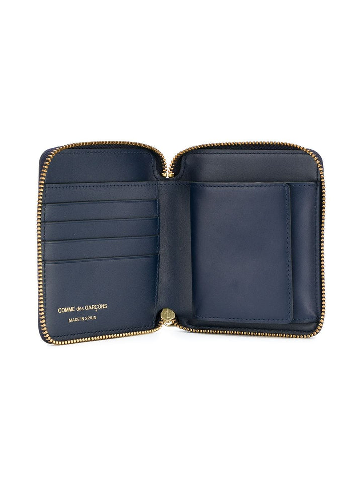 COMME des GARCONS WALLET Classic Leather Big U-Zip Navy 2