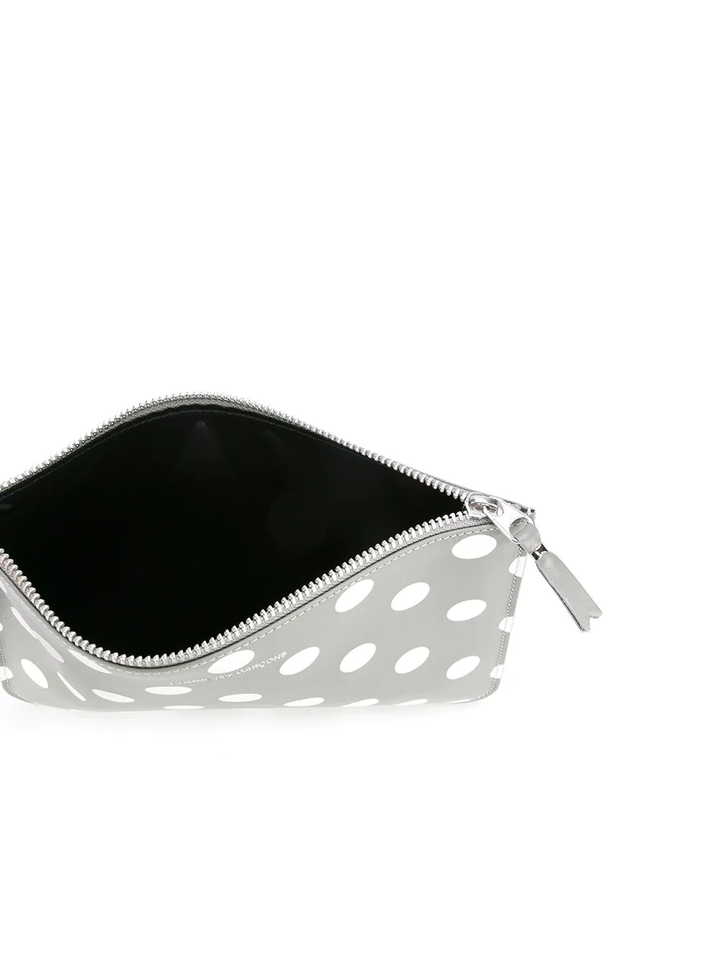 COMME des GARCONS WALLET Dots Printed Big Pouch Grey 2