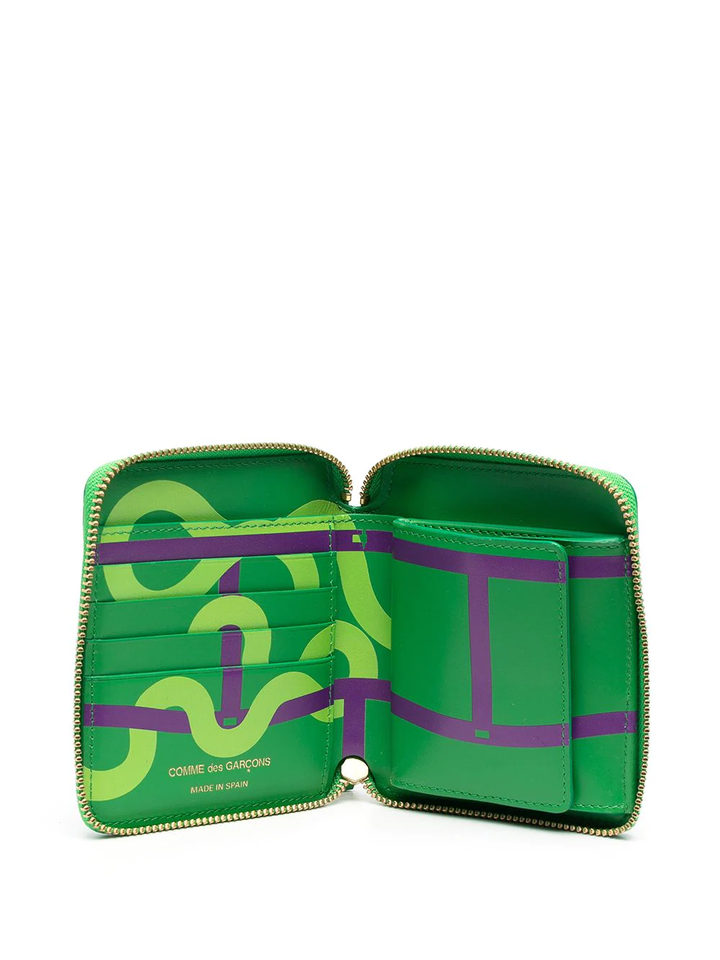 COMME des GARCONS WALLET Ruby Eyes Green Zip Around Wallet Green 2