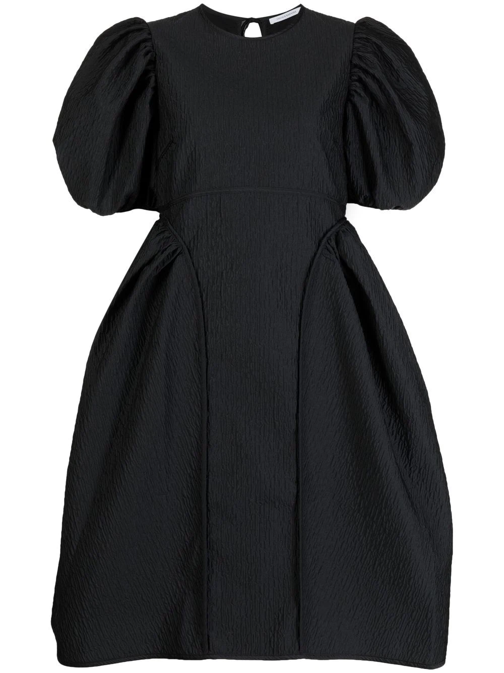 Cecilie-Bahnsen-Puff-Sleeve-Dress-Black-1