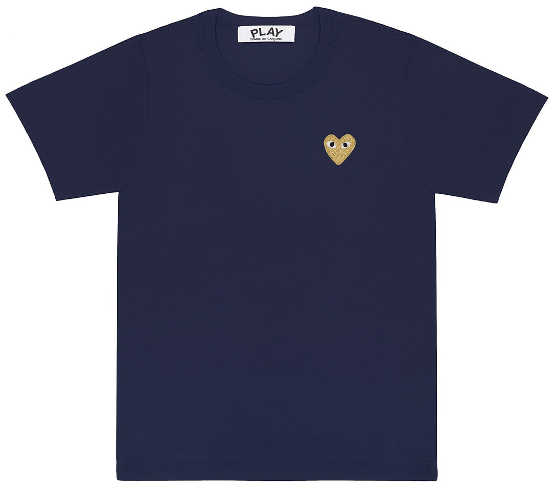 Comme des Garcons Play Gold Emblem Tee Men Navy 1