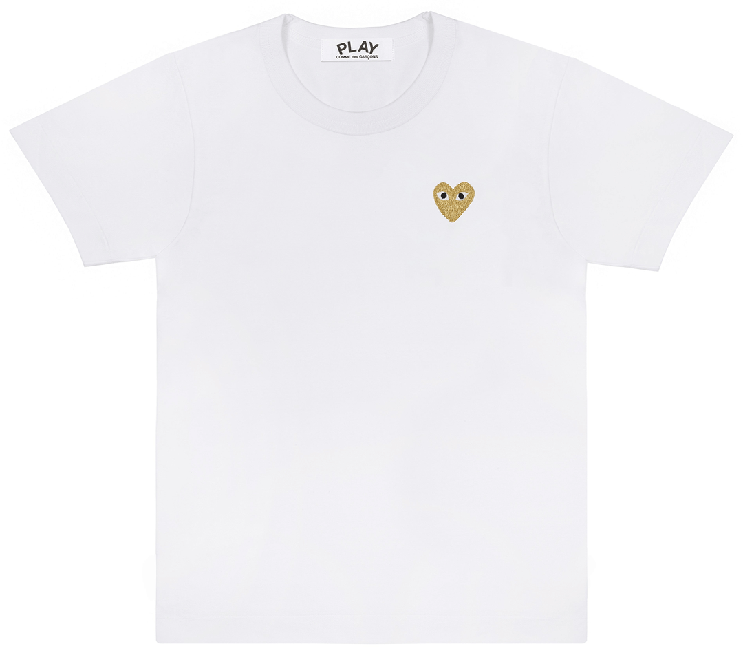 Comme des Garcons Play Gold Emblem Women White 1