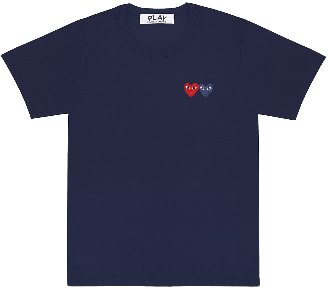 Comme-des-Garcons-Play-Red-And-Blue-Heart-Tee-Women-Navy-1