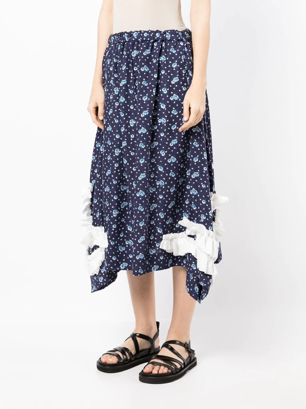 Comme des Garcons Comme des Garcons Pattern Print Skirt Navy 2