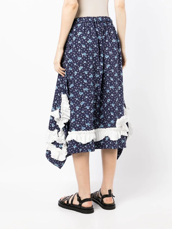 Comme des Garcons Comme des Garcons Pattern Print Skirt Navy 3