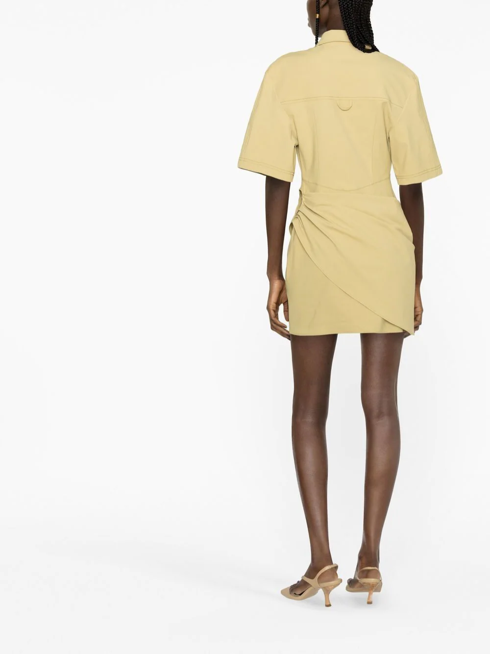 JACQUEMUS La Robe Camisa Beige 2