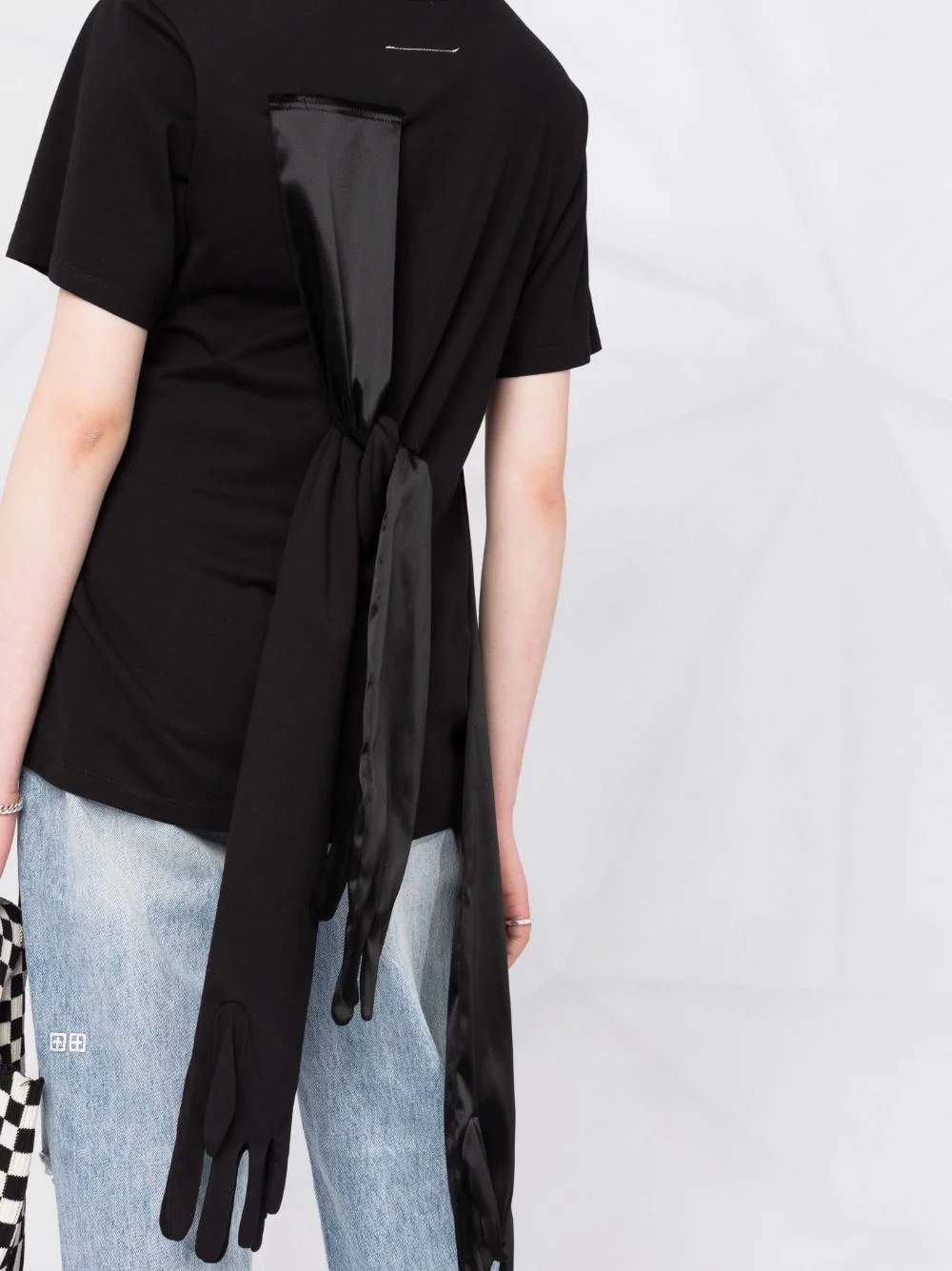 MM6 Regular Fit Basic Cotton Jersey Tee Black 2