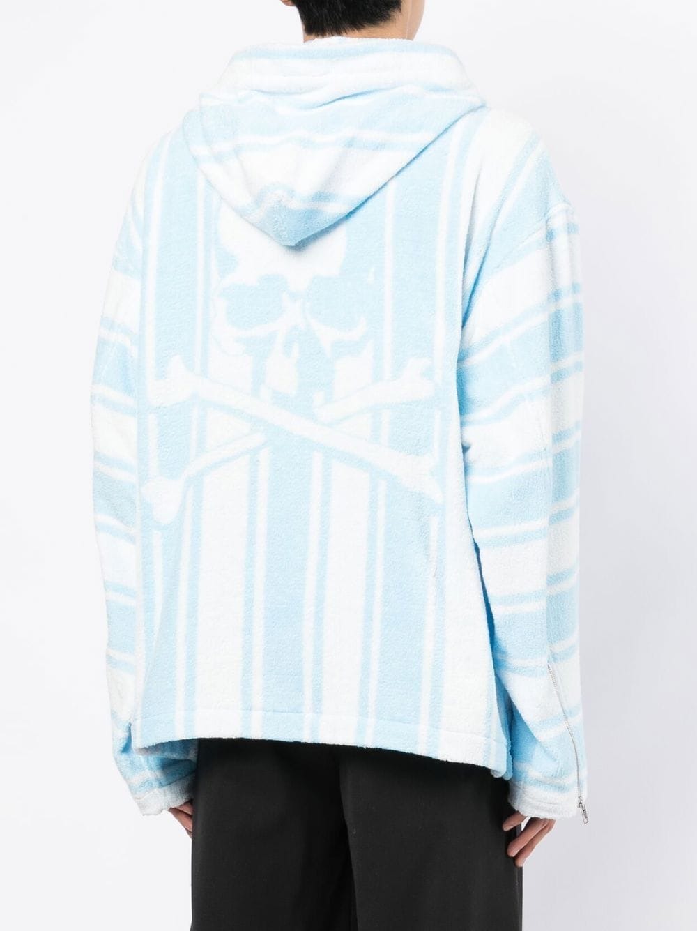 Mastermind Jacquard Skull Hoodie Light Blue 4