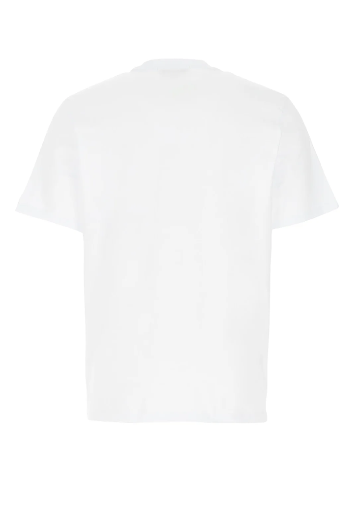 Msgm Black Box Logo Cotton Tee White 2