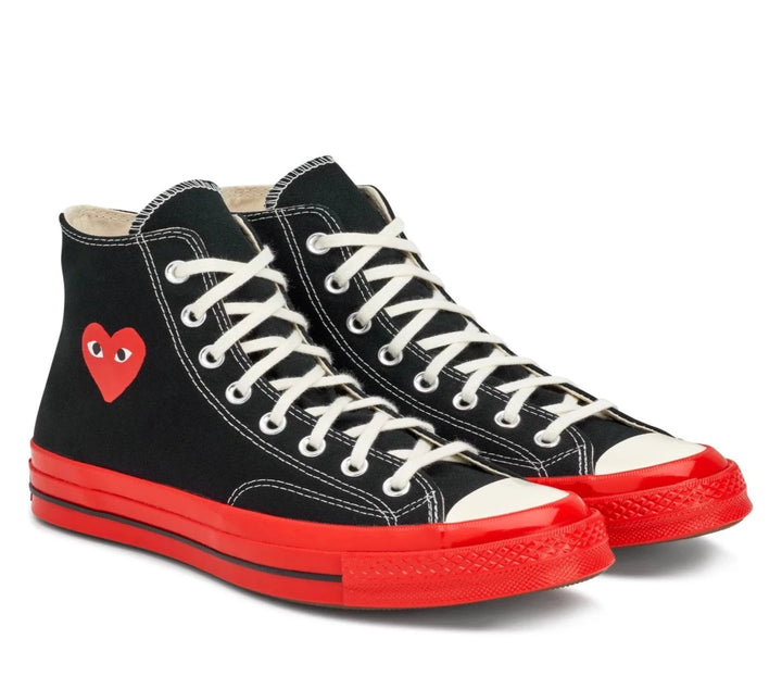 PLAY Comme des Gar??ons High Cut Converse Chuck Taylor Black 2