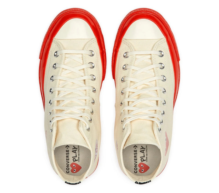 PLAY Comme des Gar??ons High Cut Converse Chuck Taylor White 4