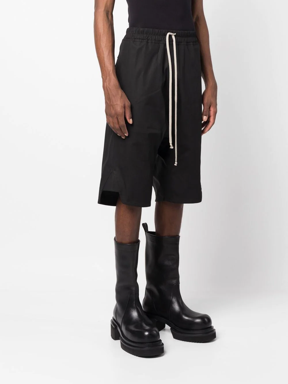 Rick-Owens-Basket-Swingers-Heavy-Cotton-Shorts-Black-2