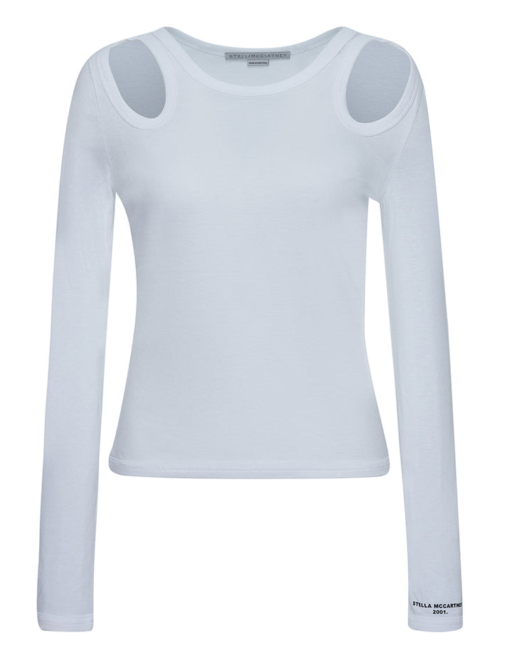 Stella McCartney Refibra Rib Top Logo Print White 1