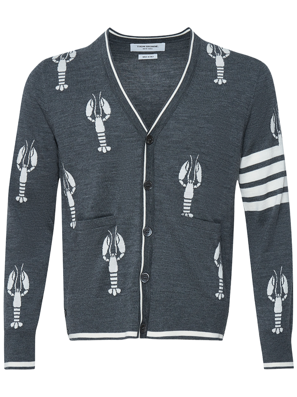 Thom-Browne-4Bar-Lobster-Half-Drop-Cardigan-Grey-1