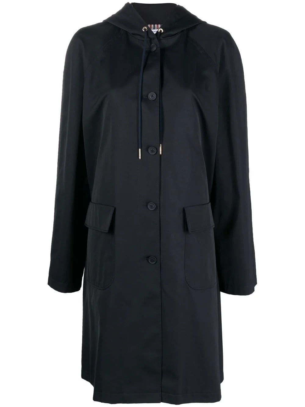      Thom-Browne-Hooded-Parka-In-Nylon-Tech-Coat-Navy-1