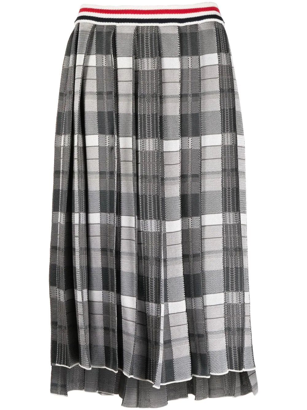 Thom-Browne-Madras-Check-Jacquard-Skirt-Grey-1