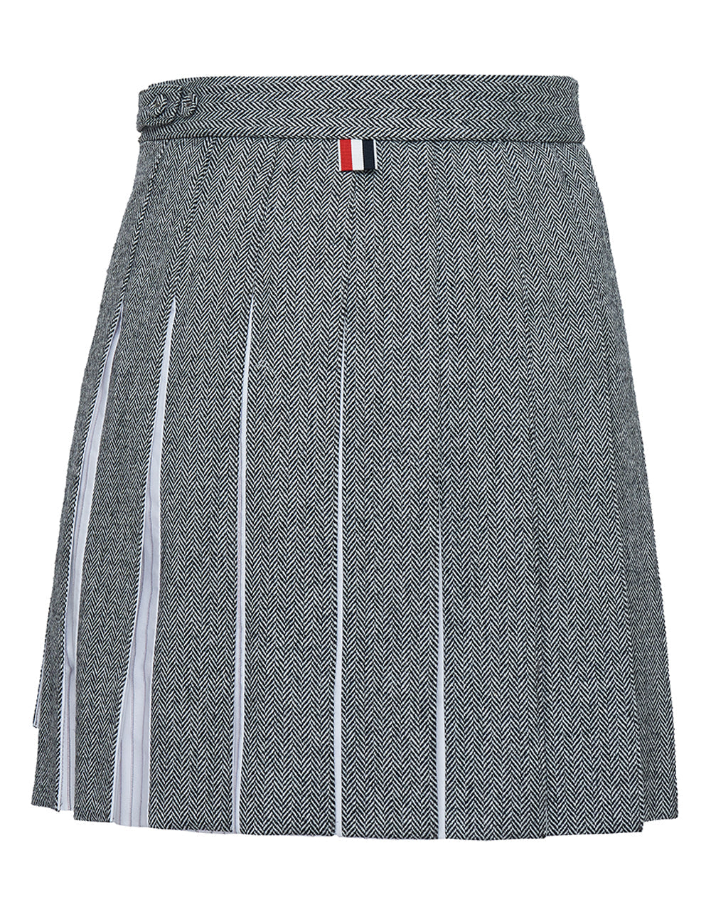 Thom Browne Back Pleated Thigh Length Skirt Black 2