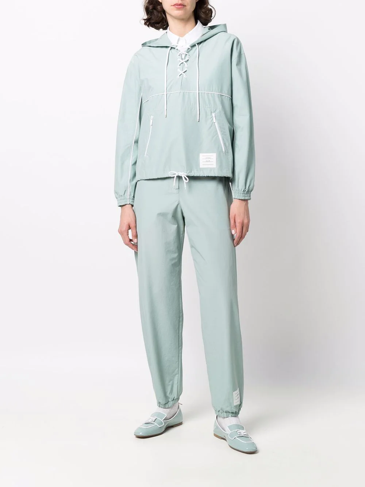 Thom Browne Laceup Detail Oversized Pullover Blue 2