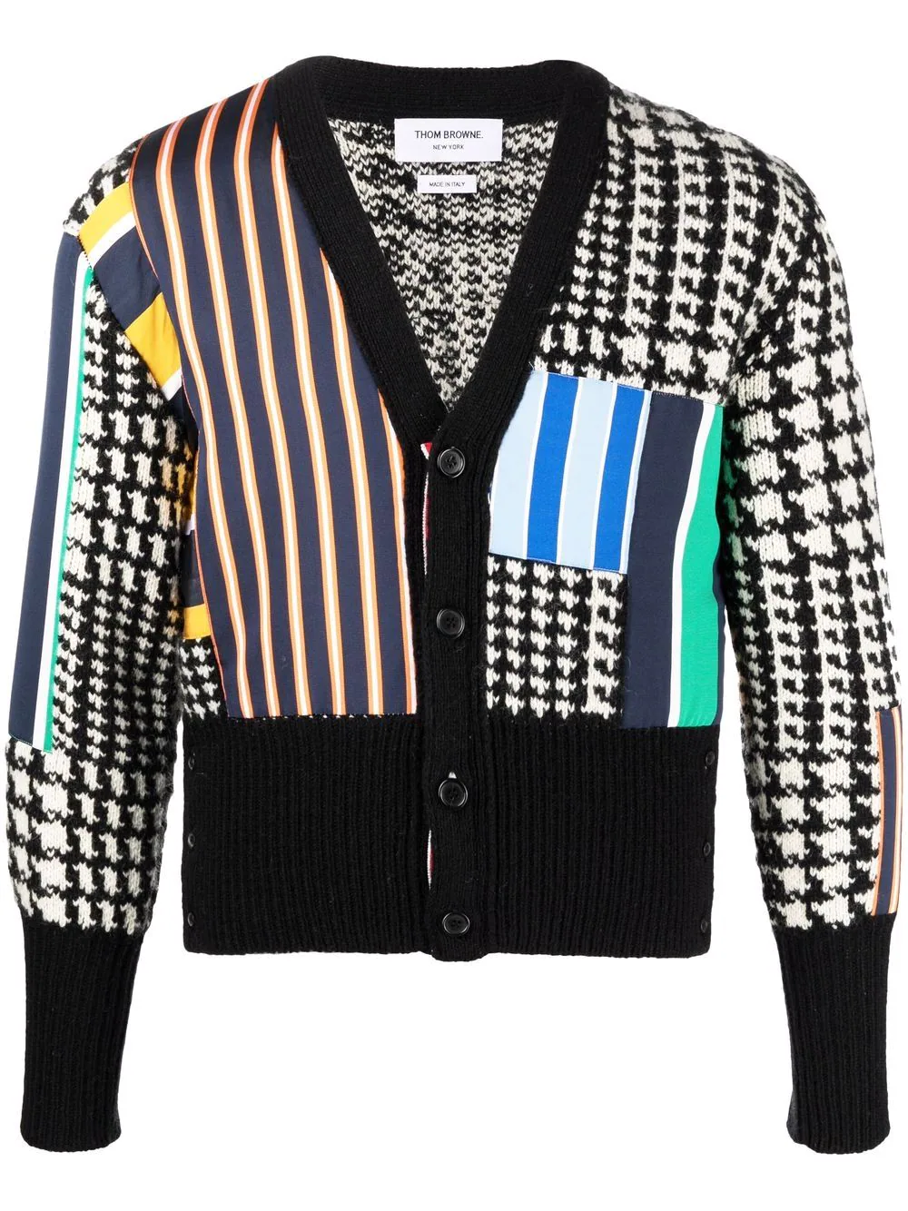 Thom Browne Rep Stripe Patchwork Cardigan Multi 1