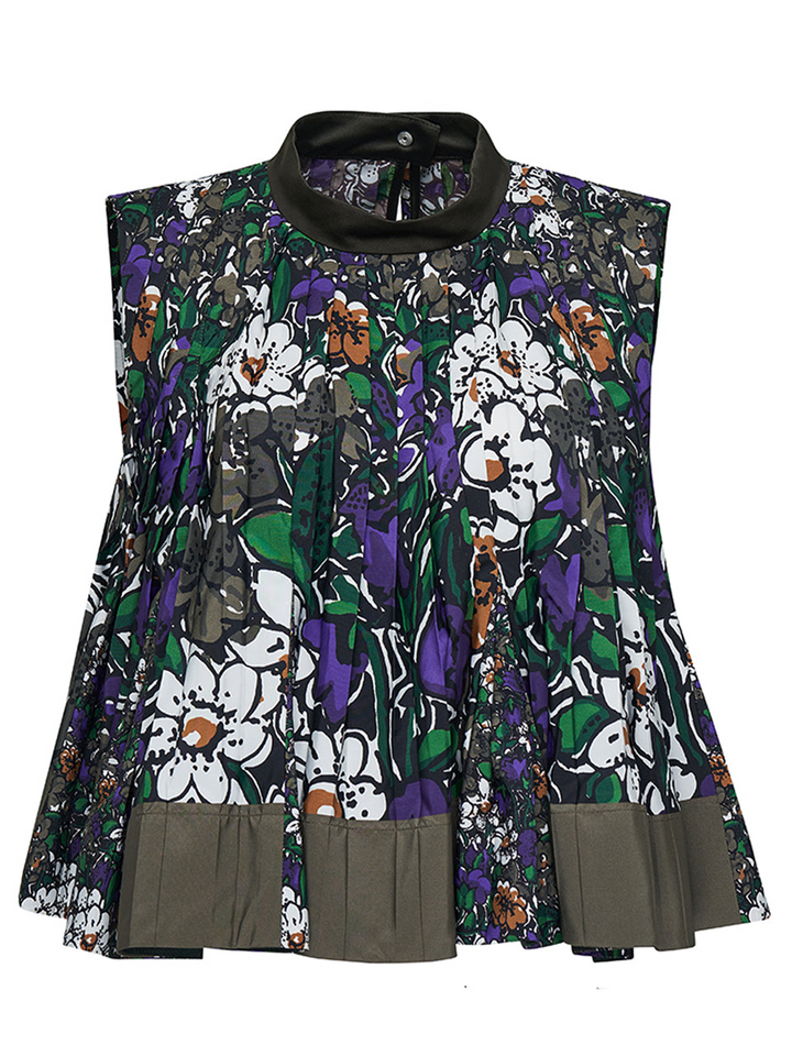 sacai Floral Print Pullover Purple 1