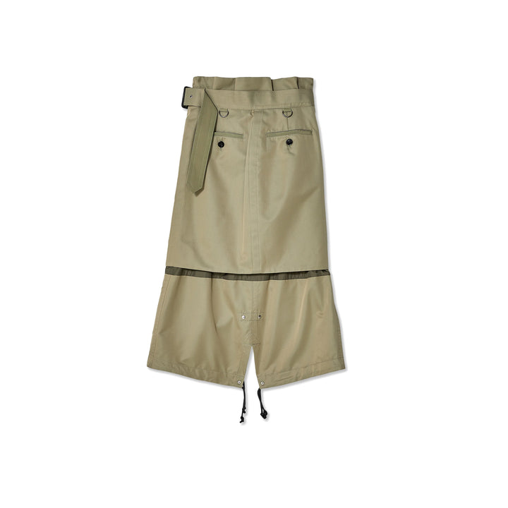 sacai Cotton Gabardine Mix Skirt Beige 3