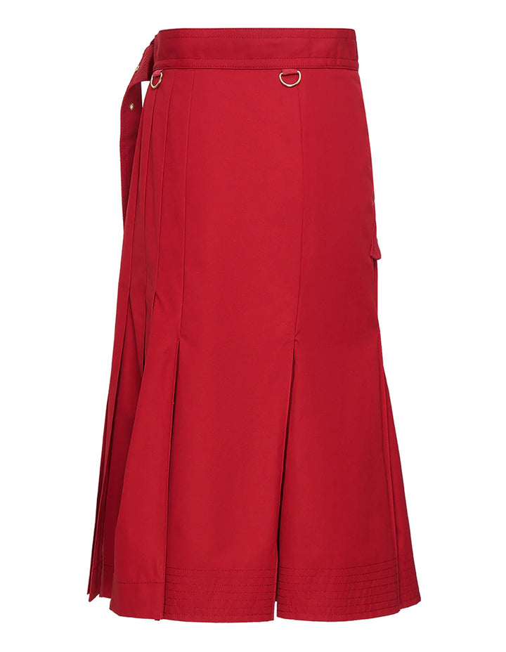 sacai Cotton Gabardine Skirt Red 2