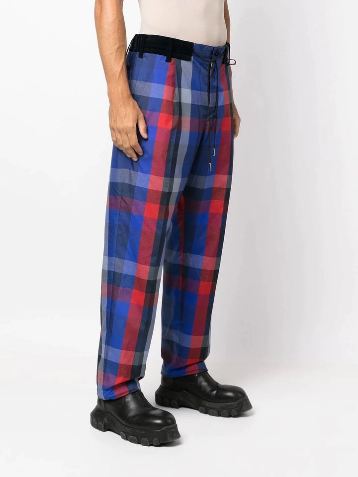 sacai Plaid Pants Navy 2